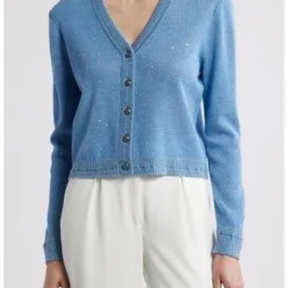 Kobi Halperin Blue Cardigan Sweater - Picture 1 of 13